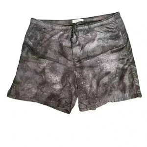 Urban Outfitters Mens Gray Space Print Drawstring Swim Trunk L